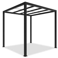 8 Ft. X 8 Ft. Matte Black Aluminum Pergola — Studio Shot