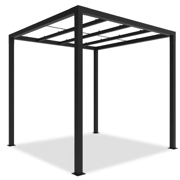 8 Ft. X 8 Ft. Matte Black Aluminum Pergola